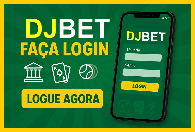 Imagem destacando login seguro na DJBET para novos usuários